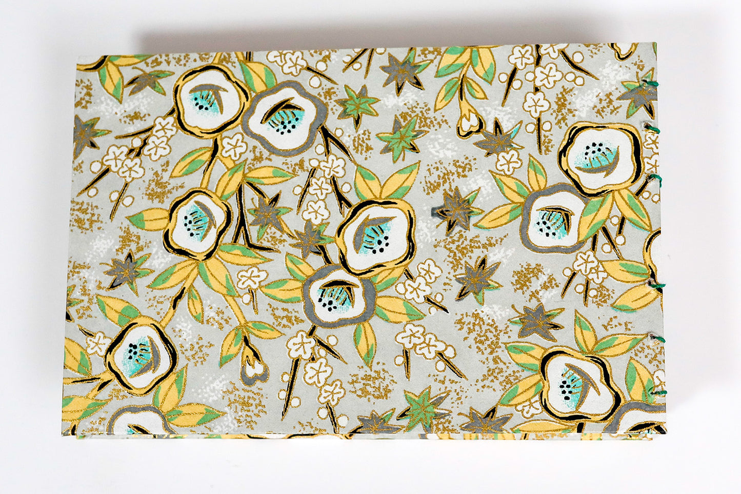 Handmade Journal – Gold and White Florals