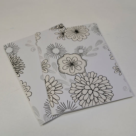 Traveler's Notebook Insert- Large - Grey and Cream Floral