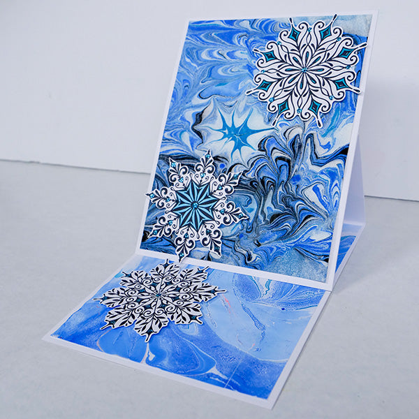 Water Marbling Holiday Cards In-Person Workshop