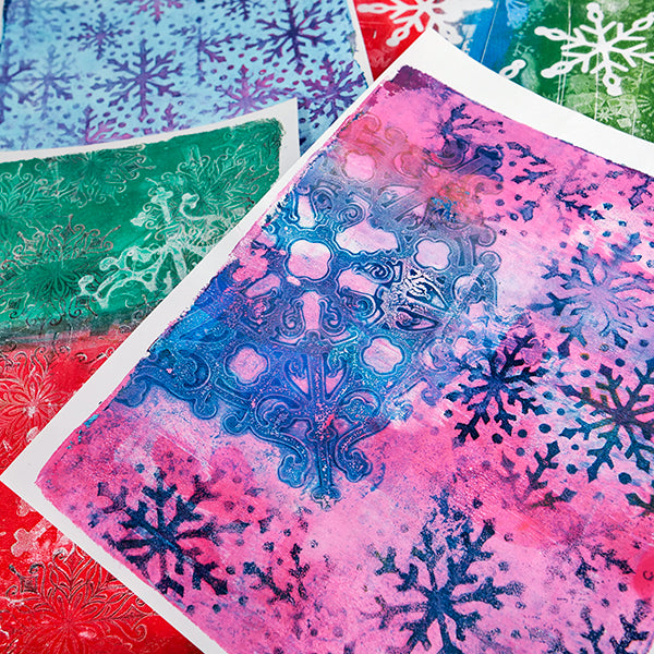 Festive and Fabulous Gel Print Holiday Cards