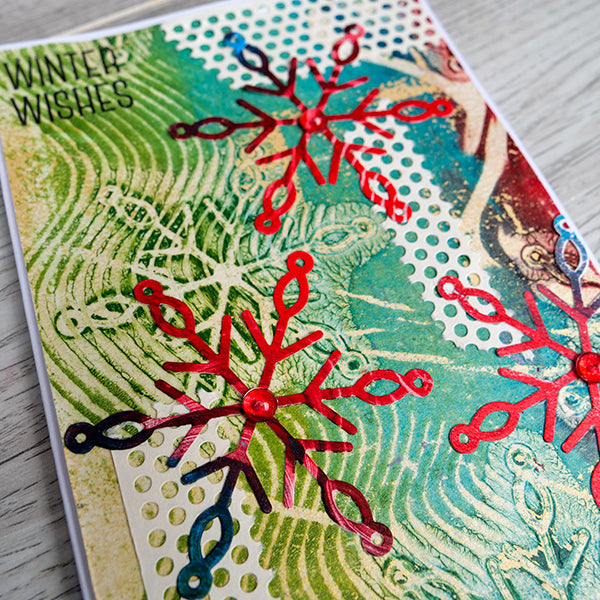 Festive and Fabulous Gel Print Holiday Cards