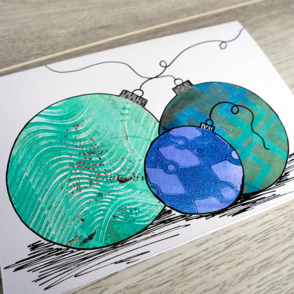 Festive and Fabulous Gel Print Holiday Cards