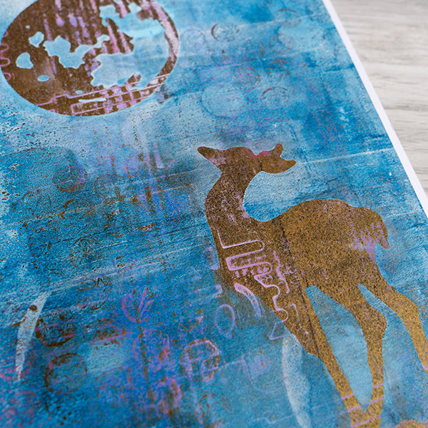 Festive and Fabulous Gel Print Holiday Cards