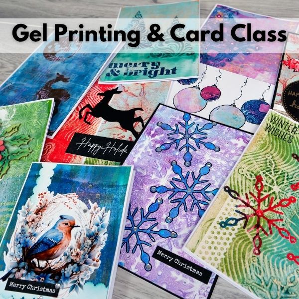 Festive and Fabulous Gel Print Holiday Cards