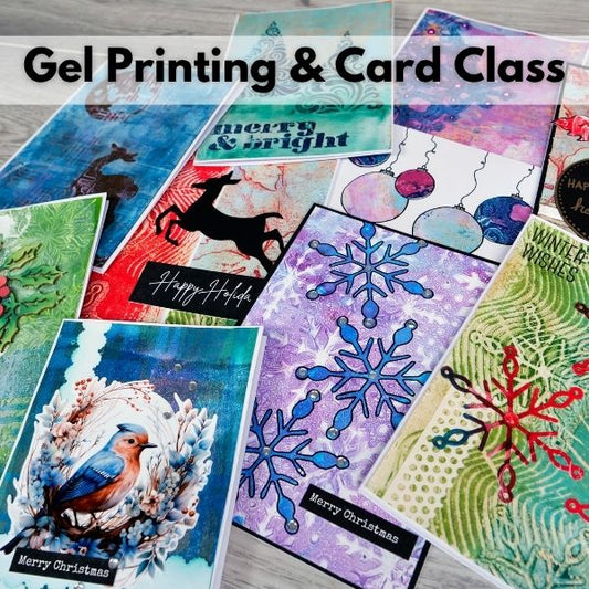 Festive and Fabulous Gel Print Holiday Cards