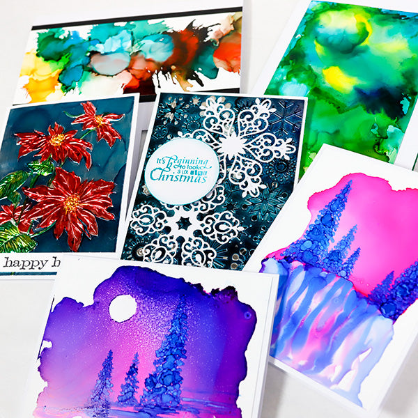 Alcohol Ink Holiday Cards In-Person Workshop